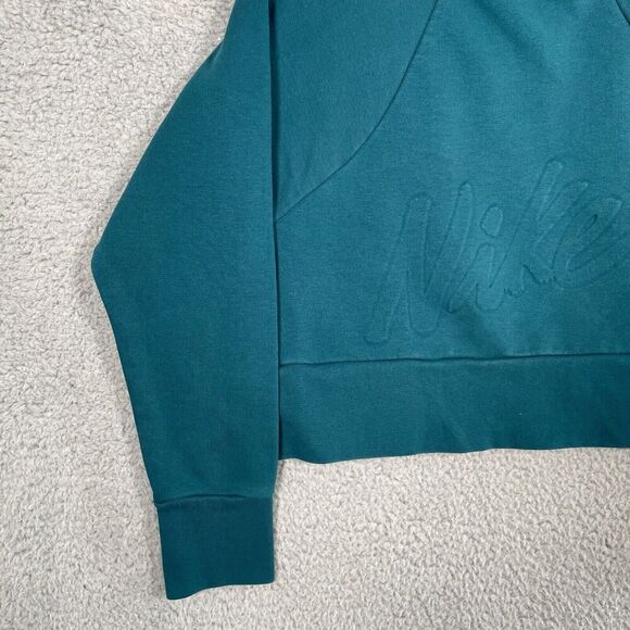 Nike Sweatshirt Womens Medium Get Fit Lux Pullover Crop Top Relaxed Logo CV7248 - Picture 2 of 11